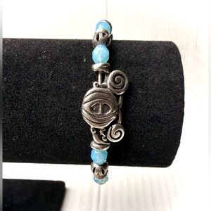 Alex & Ani Disney Parks Cinderella Carriage Charm Stacking Bracelet Wrap Blue